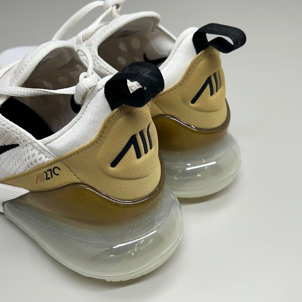 NIKE W Air Max 270 Foam Insole Mesh Shoes Women's Sz 7 White Gold DZ77736 001