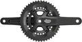 microSHIFT Sword BLK 2x Crankset - 170mm 9-Speed 48/31t 110/80 Asym BCD JIS Square Taper Spindle Interface BLK