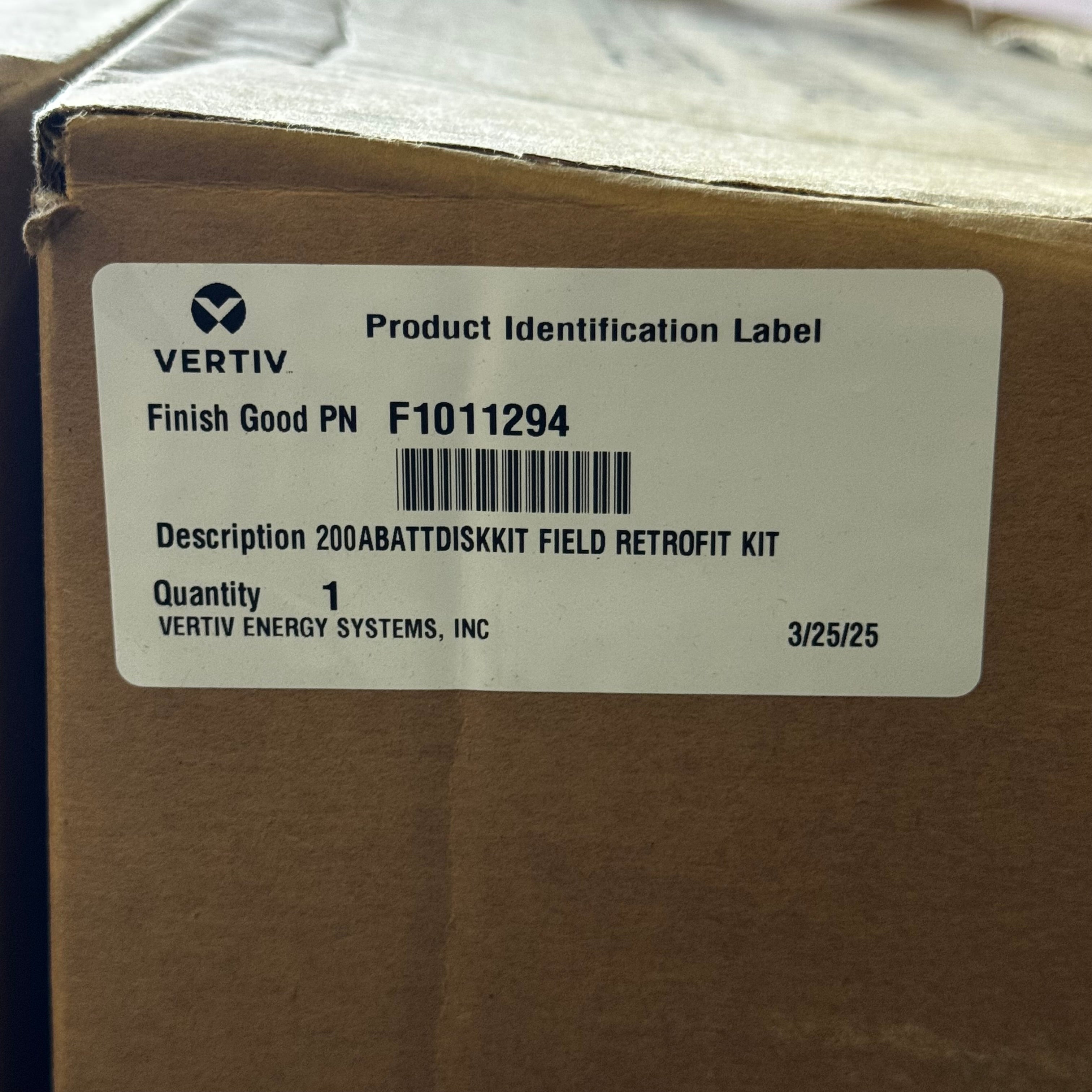 VERTIV 200 Abattdiskkit Field Retrofit Kit Black & Blue F1011294 (New Other, Distressed Box)