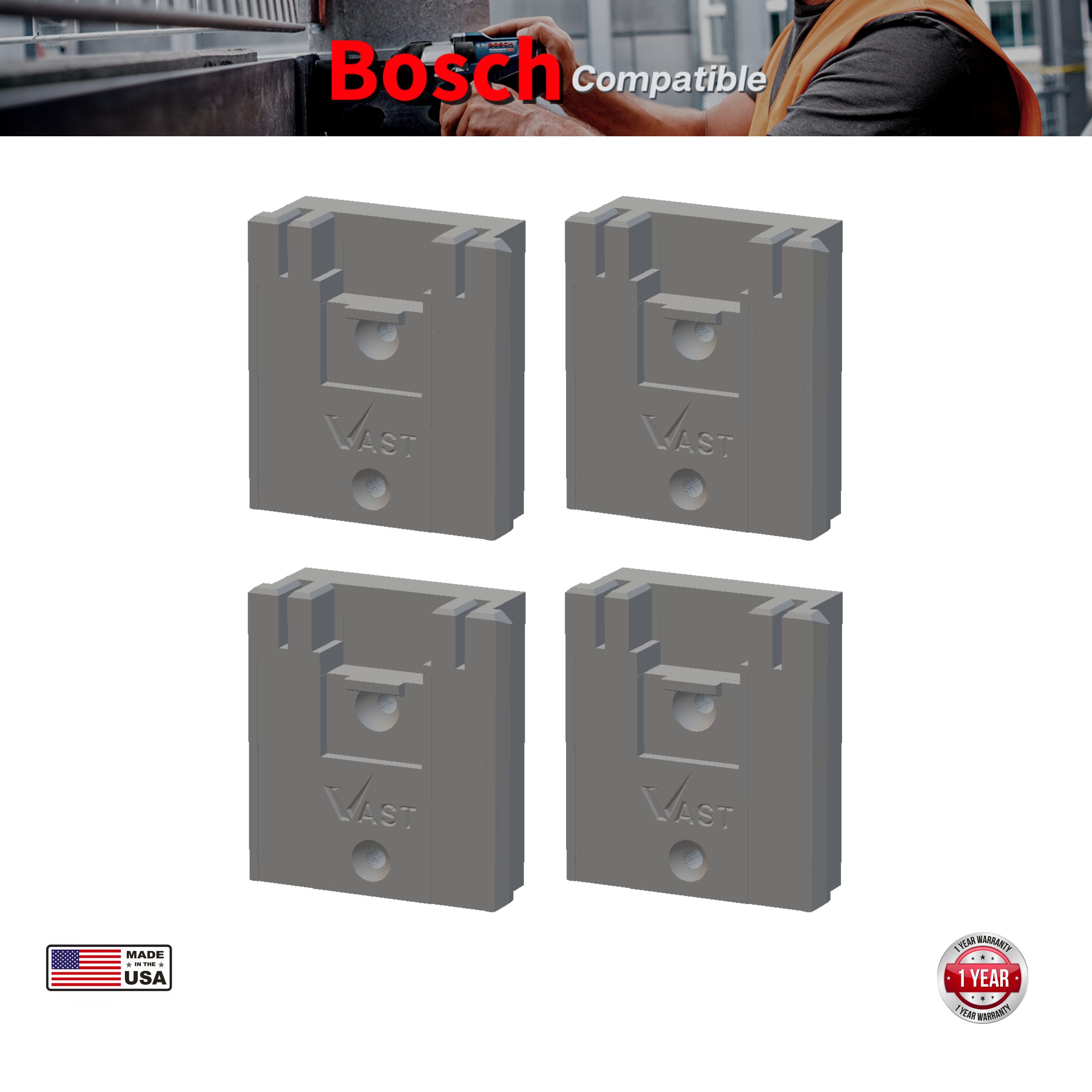 Bosch 18V Tool Mount | Tool Holder (4 Pack)
