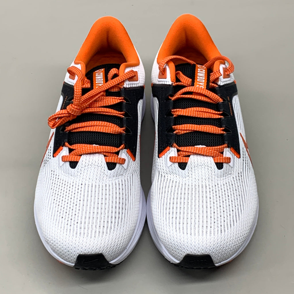 NIKE Zoom Pegasus 40 OK STATE White Shoes, Brilliant Orange & Black 10 W 8.5 M DZ5973-100