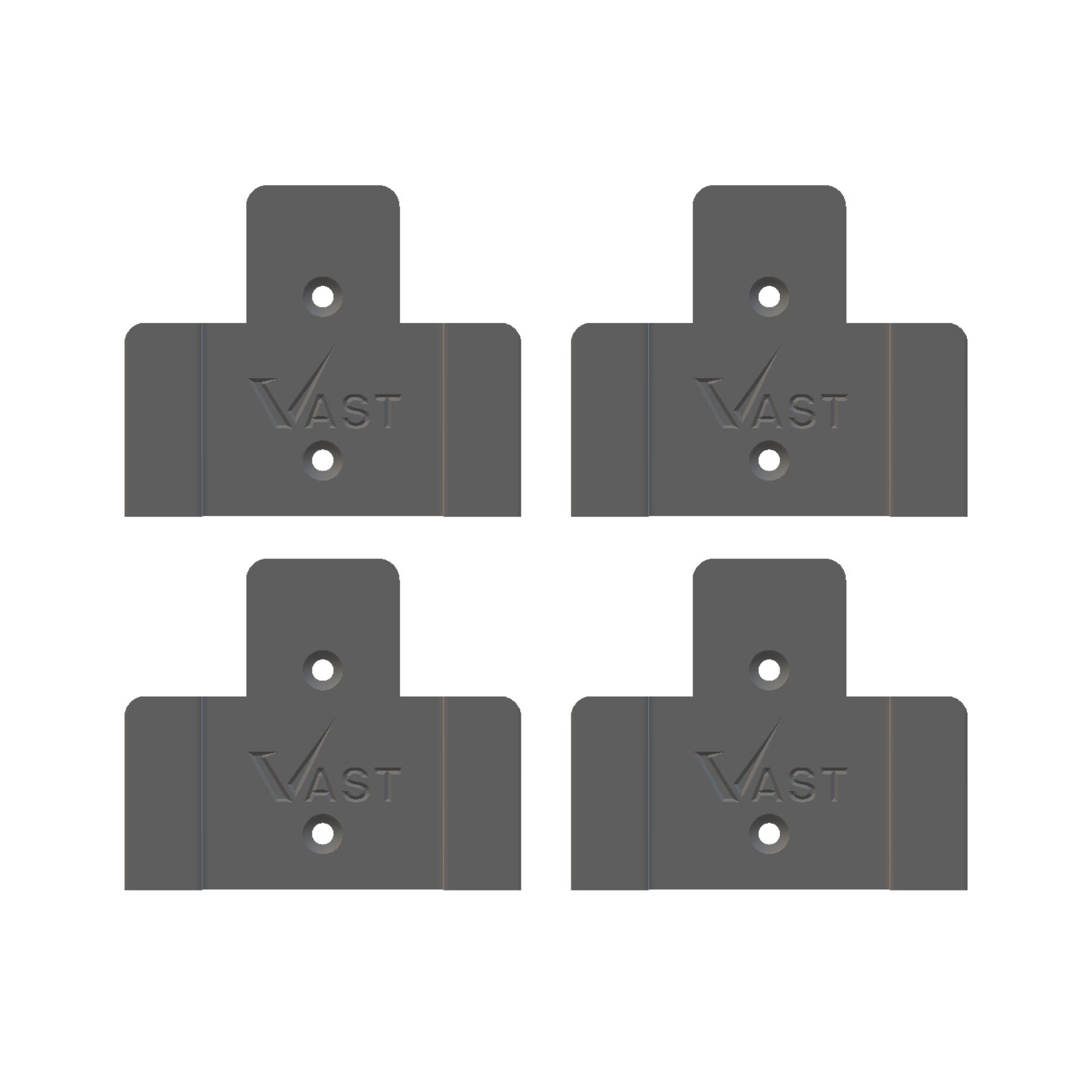 Ego 56V Battery Mount - Black Or Gray (4 Pack)
