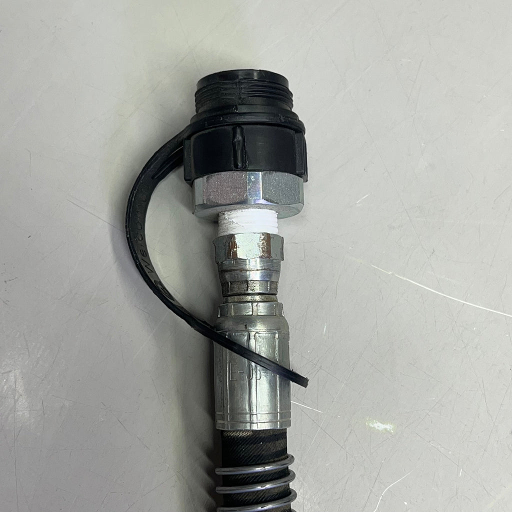 FLEXTRAL Hydraulic Jack Hose 10,000 PSI WP - 20,000 PSI BP 3/8" x 8' Black HJ-06