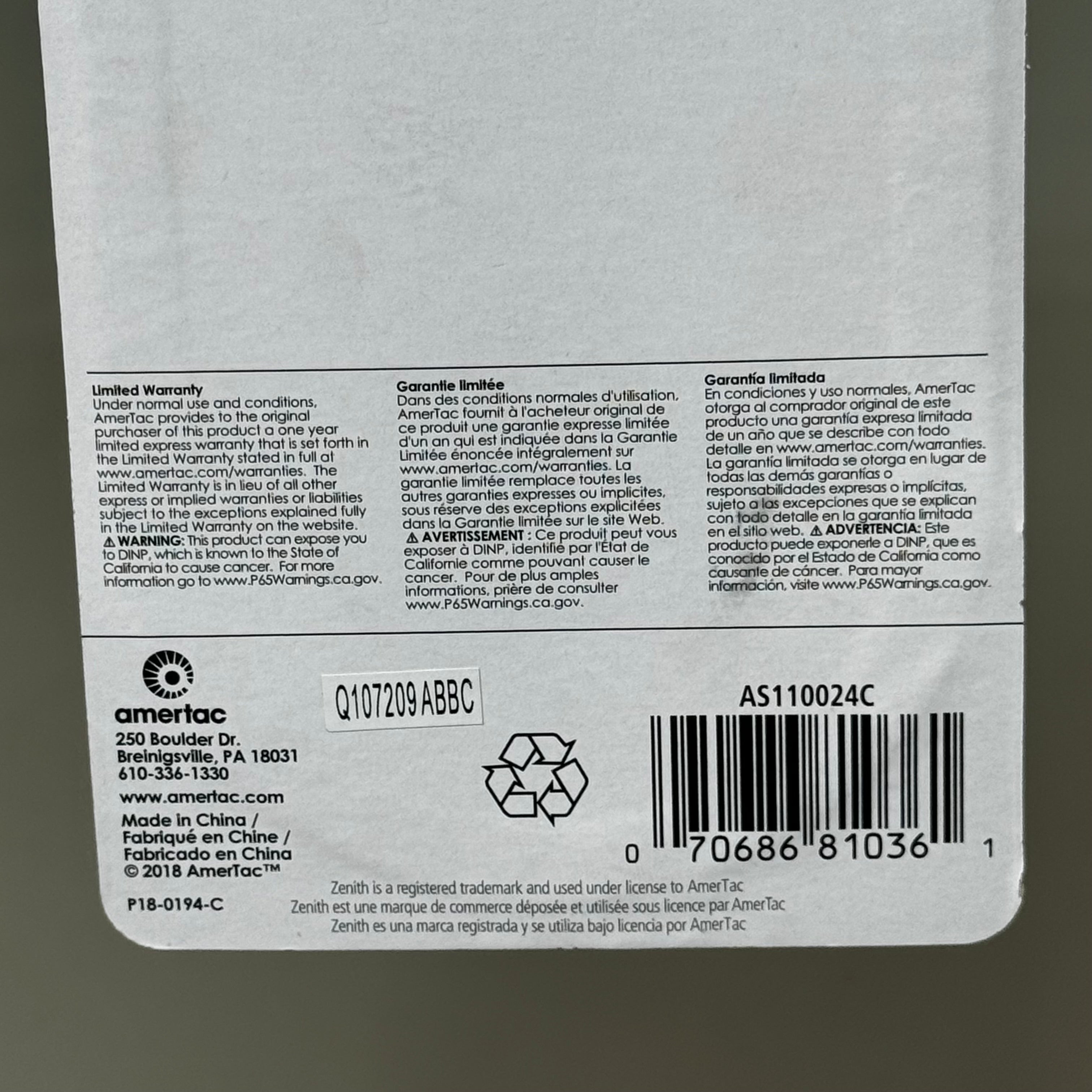 ZA@ ZENITH (2 PACK) 24 AWG Sheath Insulated 100ft Speaker Wire AS110024C New Other (Slightly Damaged Packaging)
