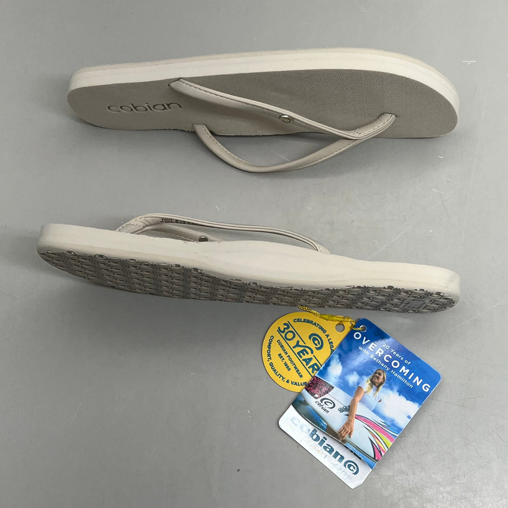 COBIAN Nia's Bounce Synthetic Leather Sandals Women's Sz 6, EU 35.5 Cream NIA25-110-6