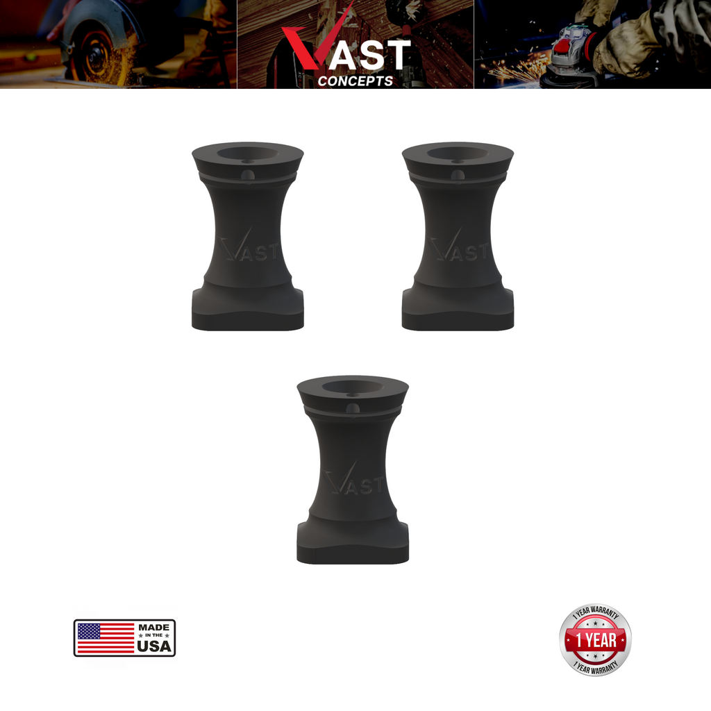 Vast Concepts™ Multi-Purpose 1.5 Inch Screw Guide for Wood & Decking Screws - Black (3 Pack)
