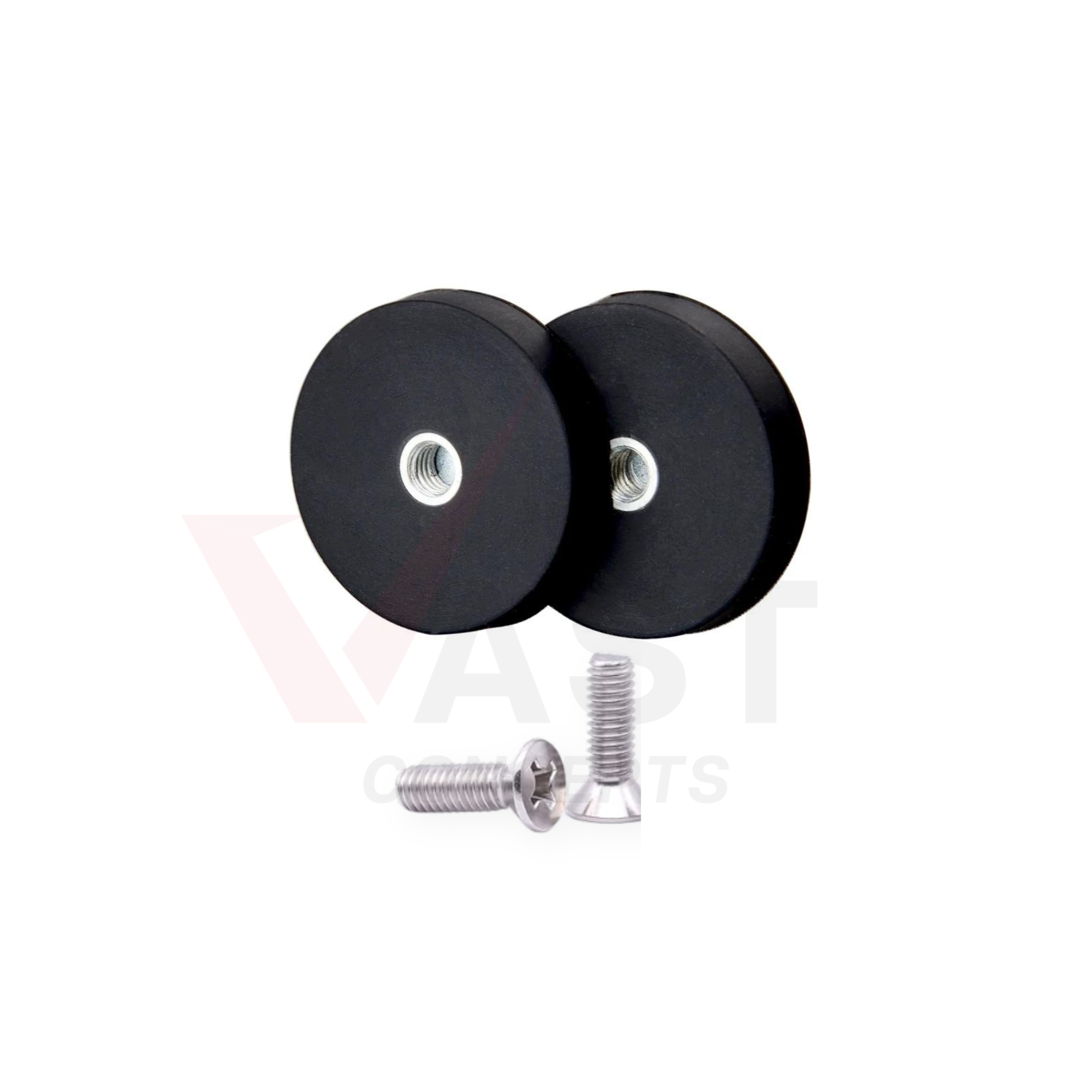 Rubber Coated Neodymium Threaded Magnets Kit with Screws