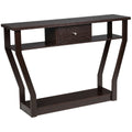 Curved Frame Modern Console Table with Storage Drawer for Entryway