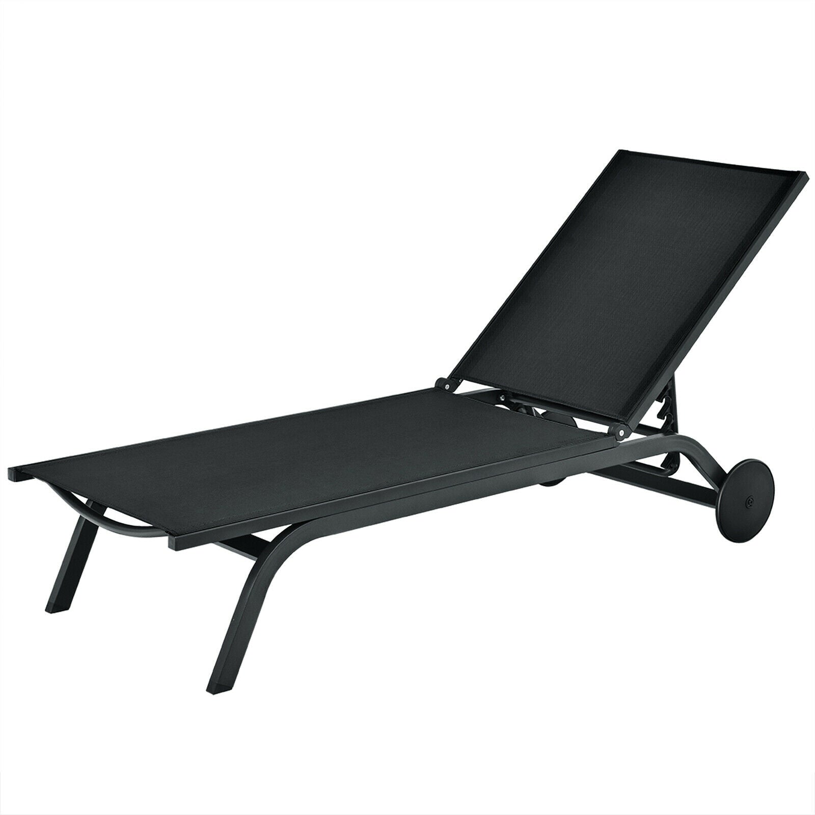 Aluminum Fabric Outdoor Patio Lounge Chair with Adjustable Reclining