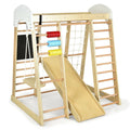 Indoor Playground Climbing Gym Wooden 8-in-1 Climber Playset for Children