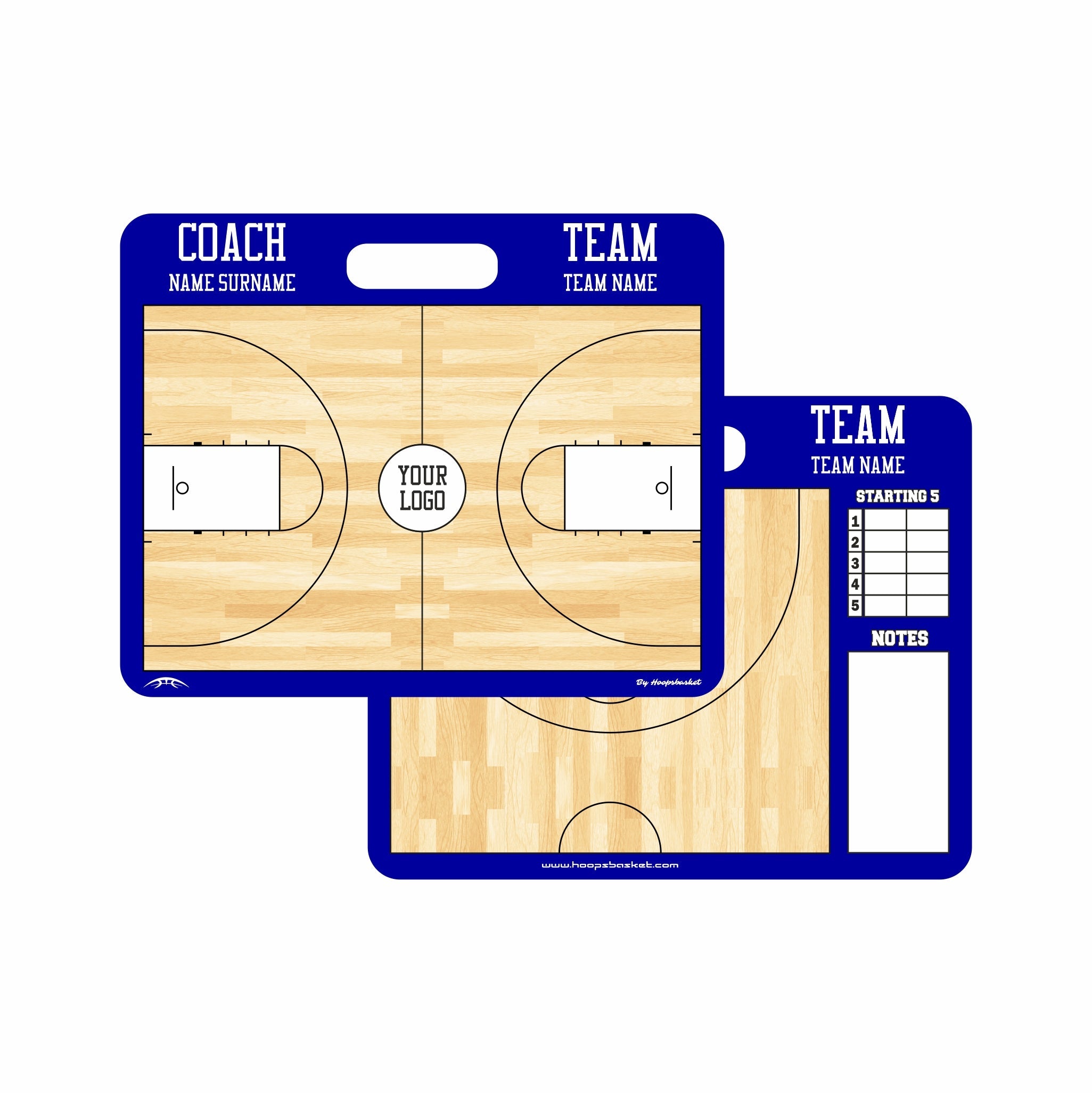 Custom Men's NCAA Basketball Coaching Board 11.4 x 9.4 in (Magnetic)