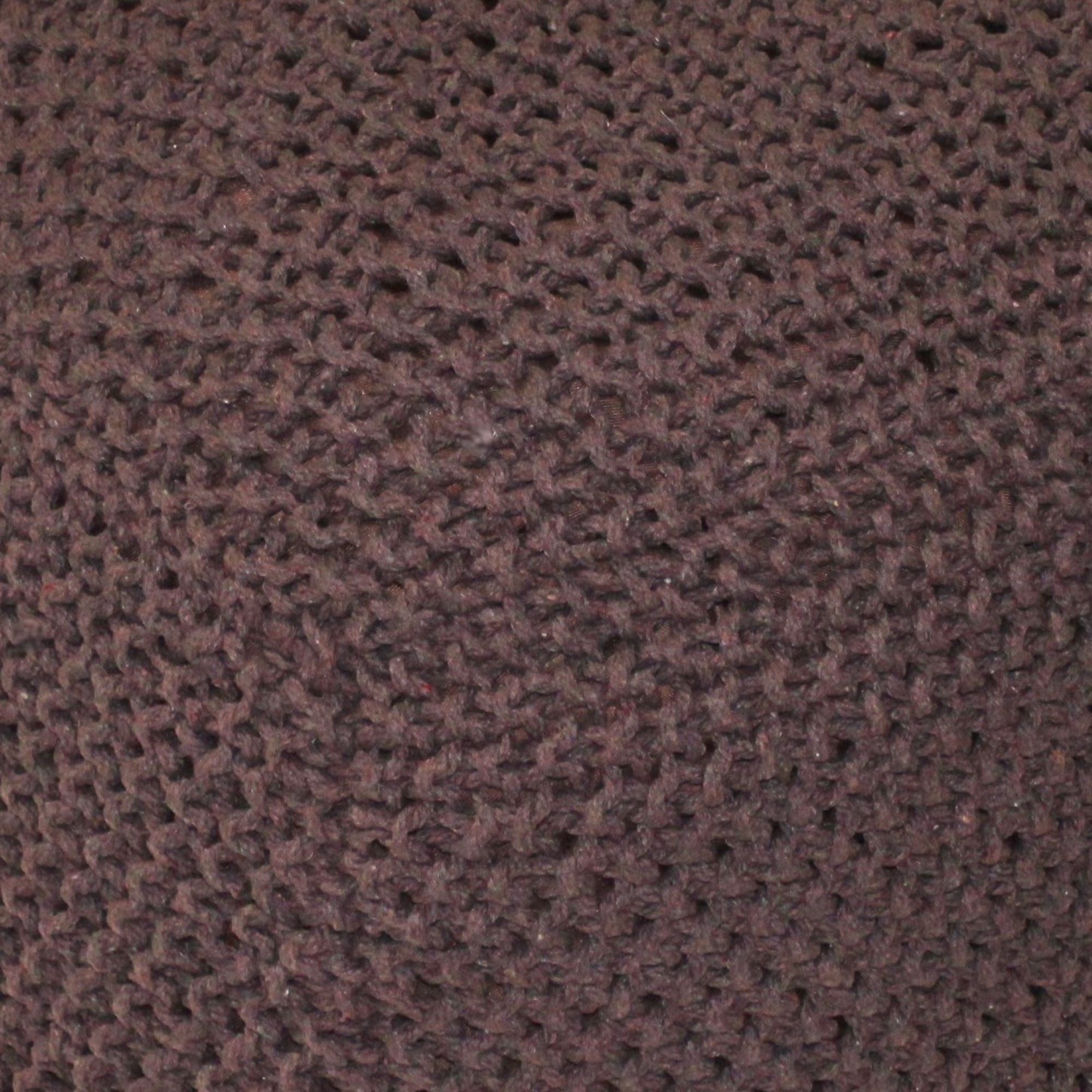 Semi Rounded Pouf Cable Knitted Perfect Seating