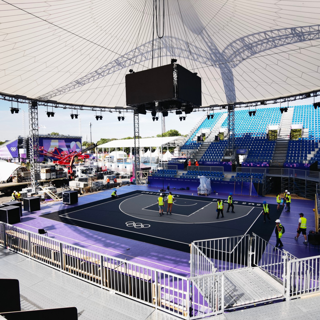 USA Enlio Official 3X3 Basketball Court – FIBA Certified – 20' x 20' Pro Kit