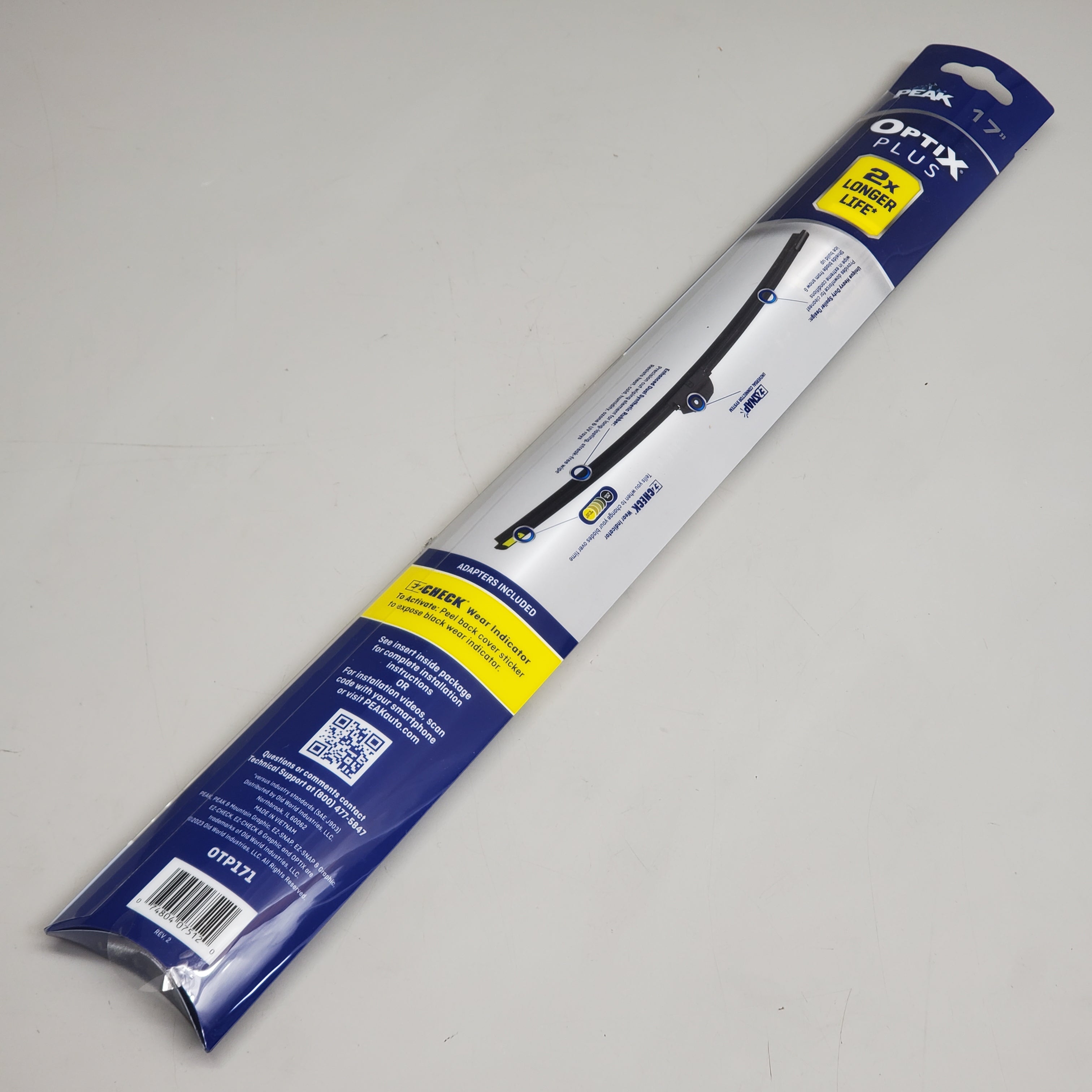 PEAK Optix Plus Beam Windshield Wiper Blades 17" OTP171 2x Longer Life