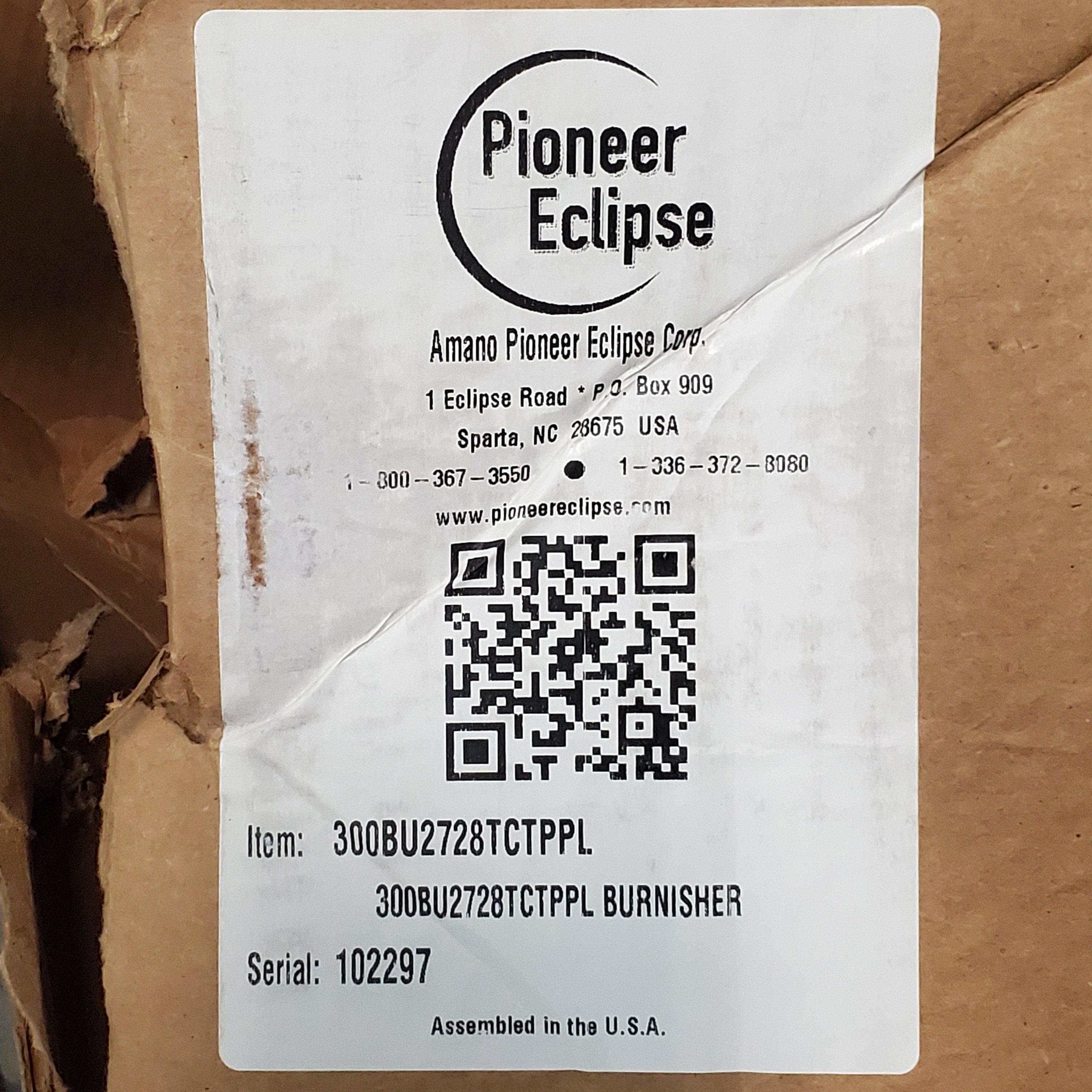 AMANO PIONEER ECLIPSE Traction Floor Burnisher 27-28" 300BU TPPL Batteries