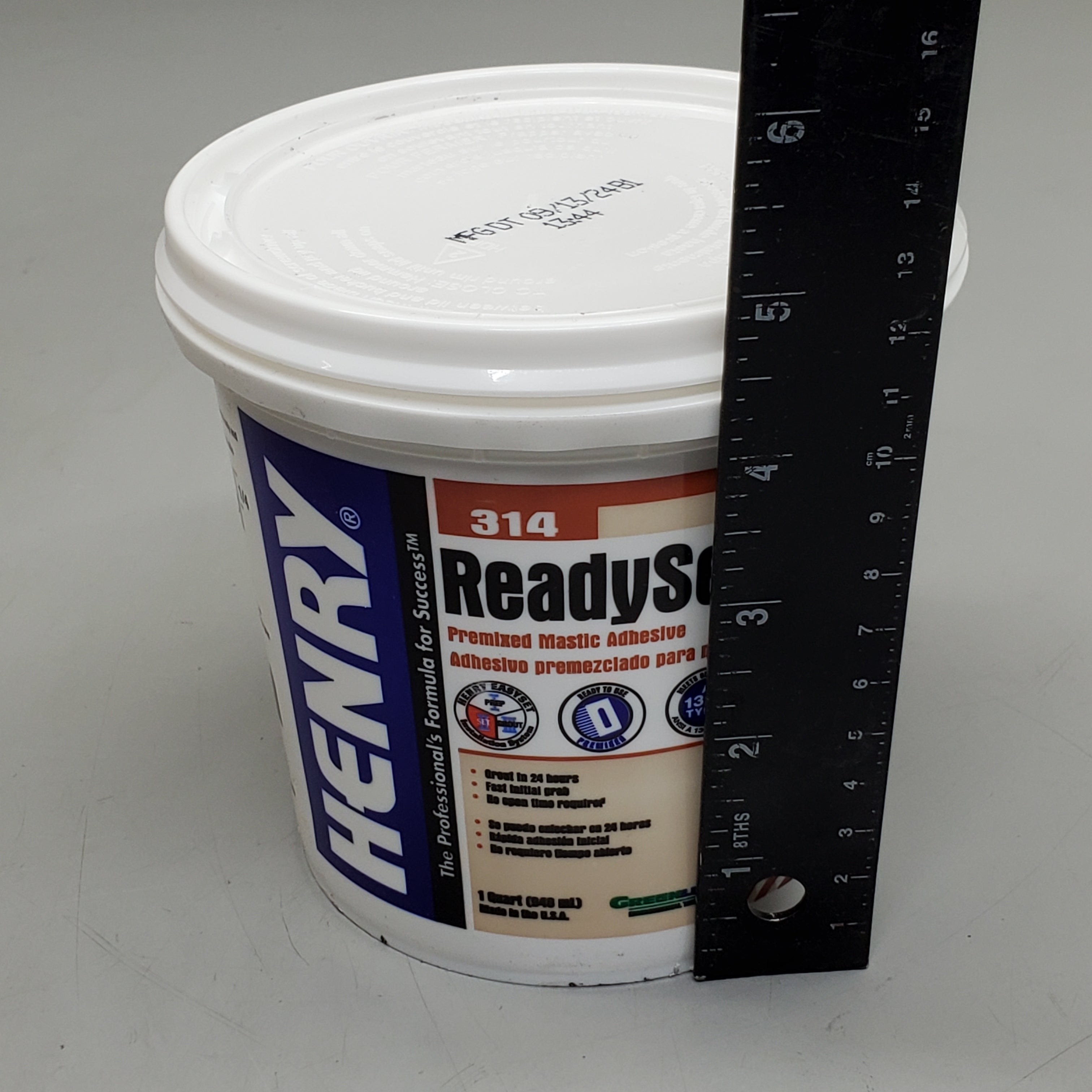 HENRY (12 Pack) ReadySet Premixed Mastic Ceramic Tile Adhesive 1 Quart 314