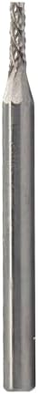 Drill America SB-41 Carbide Burr/Rotary File Cylindrical End-Cut Double Cut for Die Grinder 1/16" Dia. x 1/4" Cut Length with 1/8" Shank and 1-1/2" Overall Length, DUL Series