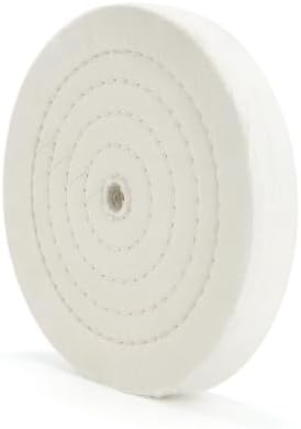 SCOTTCHEN Buffing Polishing Wheel 8" x 5/8" Arbor x 70Ply White Fine Cotton for Bench Grinder - 1 PCS