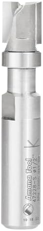 Amana Tool 47228-S Carbide Tipped Flush Trim Plunge Template 1/2 D x 1/2 Inch CH x 1/2 SHK w/Upper Ball Bearing Router Bit