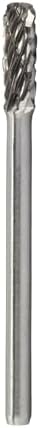Drill America SC-53 Carbide Burr/Rotary File Cylindrical Radius-End Double Cut for Die Grinder 3/16" Dia. x 1/2" Cut Length with 1/8" Shank and 2" Overall Length, DUL Series