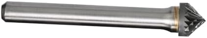 Drill America SK-3 Carbide Burr/Rotary File 90 Degree Included Angle Double Cut for Die Grinder 3/8" Dia. x 3/16" Cut Length with 1/4" Shank and 2-1/16" Overall Length, DUL Series