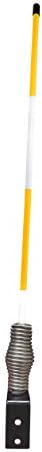 Snow Plow Marker, High Visibility, Fiberglass, 37 Inch, Stainless Steel Spring, (Set of Two Yellow)