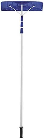 Snow Joe Telescoping Roof Rake, Extendable Leaf & Snow Shovel with Poly Blade, 25 Inch Wide, RJ204M