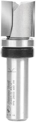 Amana Tool 45463-S Carbide Tipped Flush Trim Plunge Template Router Bit 3/4 Dia x 3/4 Inch x 1/2 Shank with Upper Ball Bearing