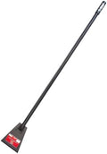 Bully Tools Heavy Duty Ice Scraper - 10-Gauge All Steel Sidewalk Chopper with Extra Long Handle for Thick Snow Removal - Floor Scraper Tool, Flat Head for Snow Clearing - 100% Made in the USA, 58-Inch