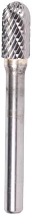 Drill America SC-5 Carbide Burr/Rotary File Cylindrical Radius-End Double Cut for Die Grinder 1/2" Dia. x 1" Cut Length with 1/4" Shank and 2-3/4" Overall Length, DUL Series