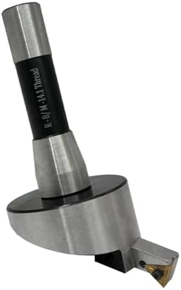 MachEl 3" (75 mm) Fly Cutter with R8 Shank (7/16" Drawbar) - Indexable Tool for Milling & Lathe Machines, Replaceable Carbide Insert