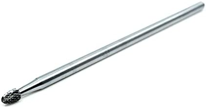 Benchmark Abrasives 6” Oval/Egg Shape Double Cut Tungsten Carbide Die Grinder Bits Metal Deburring Tool Rotary Burr, 1/4 Inch Shaft, Engraving Tool for Woodworking Shaping Carving (SE-1)