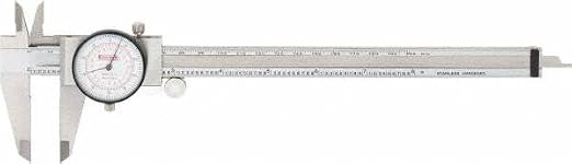 SPI 17-966-3 Dual Scale Inch Metric Dial Caliper: 0" to 8" (0 to 200mm) Range