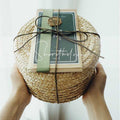 Hand-woven seaweed gift box with hand