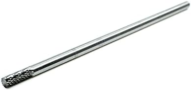 Benchmark Abrasives 6” Cylindrical Shape End Cut Double Cut Tungsten Carbide Die Grinder Bits Metal Deburring Tool Rotary Burr, 1/4 Inch Shaft, Engraving Tool for Woodworking Shaping Carving (SB-1)