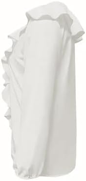 GORGLITTER Women's Ruffled Top Blouses Dressy Business Casual Outfits