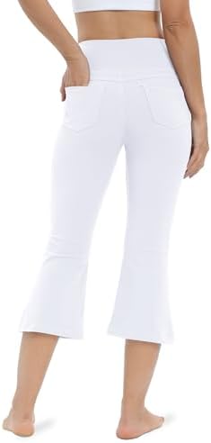 VOOVEEYA Women's Bootcut Leggings - Bootleg Yoga Pants Flare with 4 Pockets