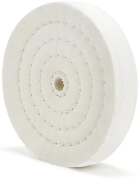 SCOTTCHEN Cotton Buffing Wheel 6 inch Extra Thick Spiral Sewn Polishing Pad for Bench Grinder Tool with 1/2" Arbor Hole(70 Ply) 1PCS