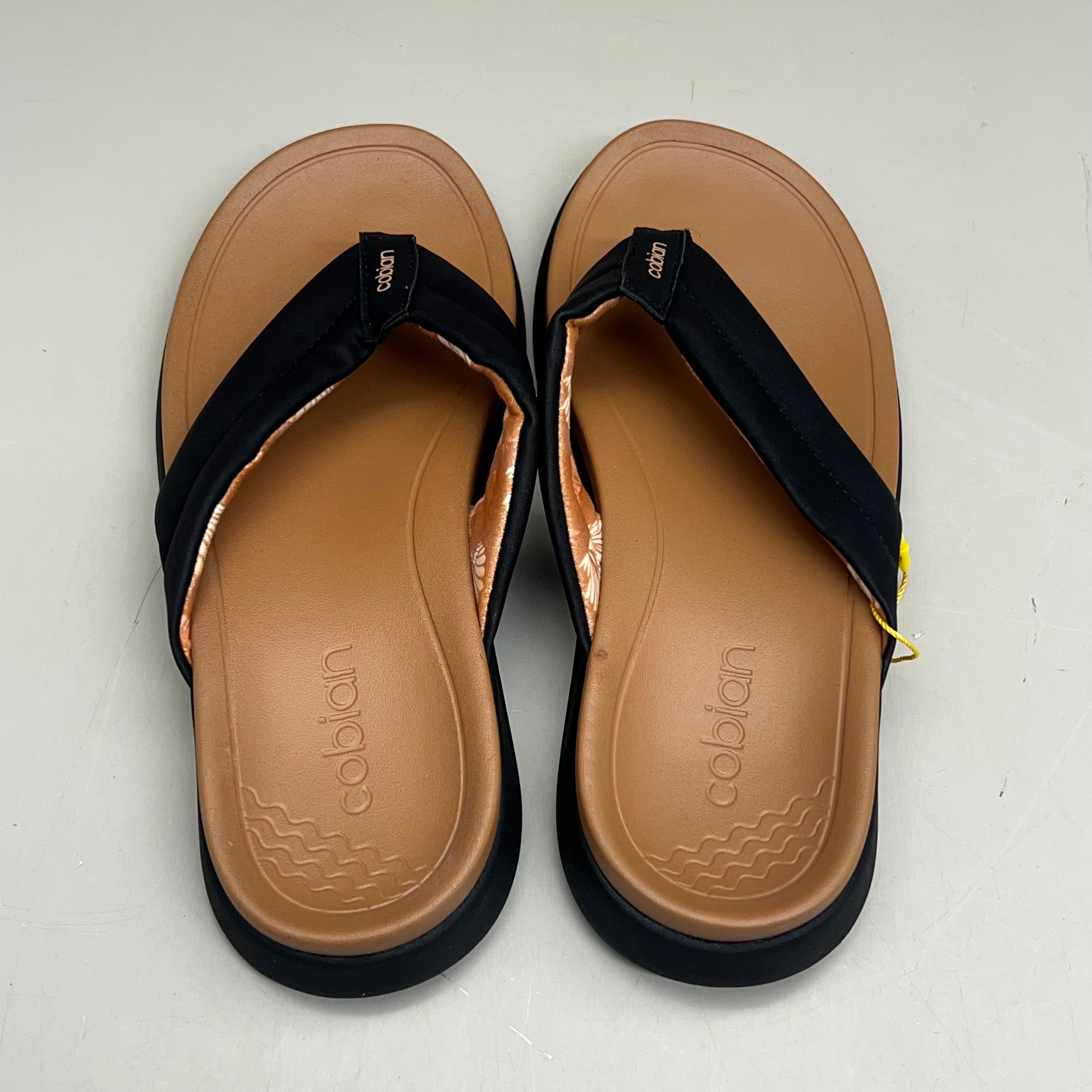 COBIAN Darby Synthetic Suede Strap Sandals  Women's SZ 9, EU 39.5 Black DAR24-001-9