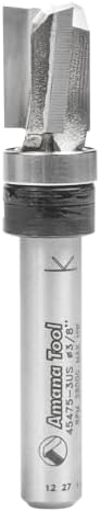 Amana Tool - 45475-3US Carbide Tipped Up Shear Face Plunge Template 3/8 Dia x 1/2 x 1/4 In