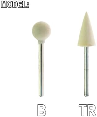 12 pcs/Bag Dia.4-12mm Felt Polishing Wheel 3mm Shaft Mounted Point Ball Trangle Shaped Die Grinder Drill Tool(TR6)