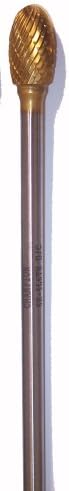 Champion Cutting Tool 6 Inch Long Oval Shape Carbide Bur: SE3-L6