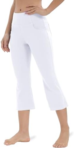 VOOVEEYA Women's Bootcut Leggings - Bootleg Yoga Pants Flare with 4 Pockets