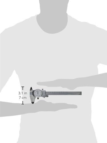 Mitutoyo 505-742J Dial Caliper, 0-6" Range, 0.001" Accuracy, 0.1"/Rev, Smooth Dial Movement with Shock Protection, Lock Screw, Improved Readability, Measures OD, ID, Depth & Steps | 0.001" Accuracy, 0.1"/Rev Smooth Dial Movement, Shock Protection & Loc...