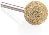 Kutzall Original Sphere Rotary Burr, 1⁄4" Shaft, Fine - Wood Carving Bit for Bosch, DeWalt, Milwaukee Tools. Abrasive Tungsten Carbide Coating, 1" (25.4mm) Head Diameter, S-1G