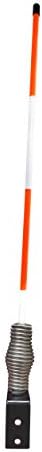 Snow Plow Marker, High Visibility Bumper Accessory, Fiberglass, 37 Inch, Stainless Steel Spring (Set of Two Orange)