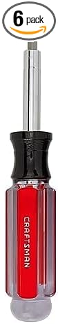 CRAFTSMAN Screwdriver Multi-Bit Set, 6 in 1, Acetate Handle (CMHT66052) (Pack of 6)