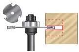 Amana Tool - (53402) Slotting Cutter Assembly 3 Wing x 1-7/8 Dia x 5/64 x 1/4 Inch Shank