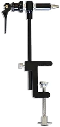 Rotary Fly Tying Vise for Beginners – 360° Sturdy Clamp Base Black Fly Vise/Complete Fly Fishing Tools Kit | Fly Tying Materials Kit | Fly Tying Kit Accessories for Fishing Enthusiasts