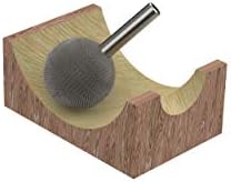 Kutzall Original Sphere Rotary Burr, 1⁄4" Shaft, Fine - Wood Carving Bit for Bosch, DeWalt, Milwaukee Tools. Abrasive Tungsten Carbide Coating, 1" (25.4mm) Head Diameter, S-1G